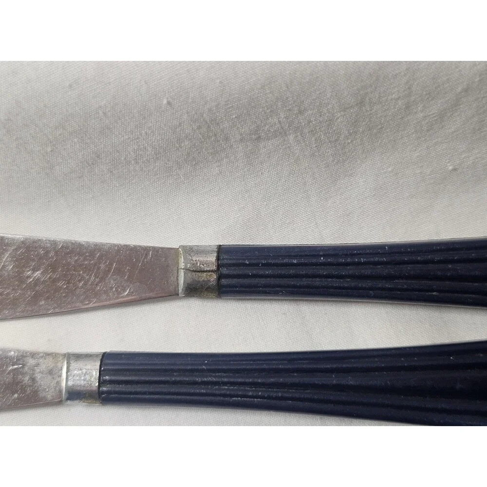 Vintage Navy Fan Shaped Flatware Lot Of 3 Art Deco